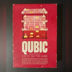 Vintage 1968 Parker Brothers Qubic 3D Tic-Tac-Toe Game with Original Box